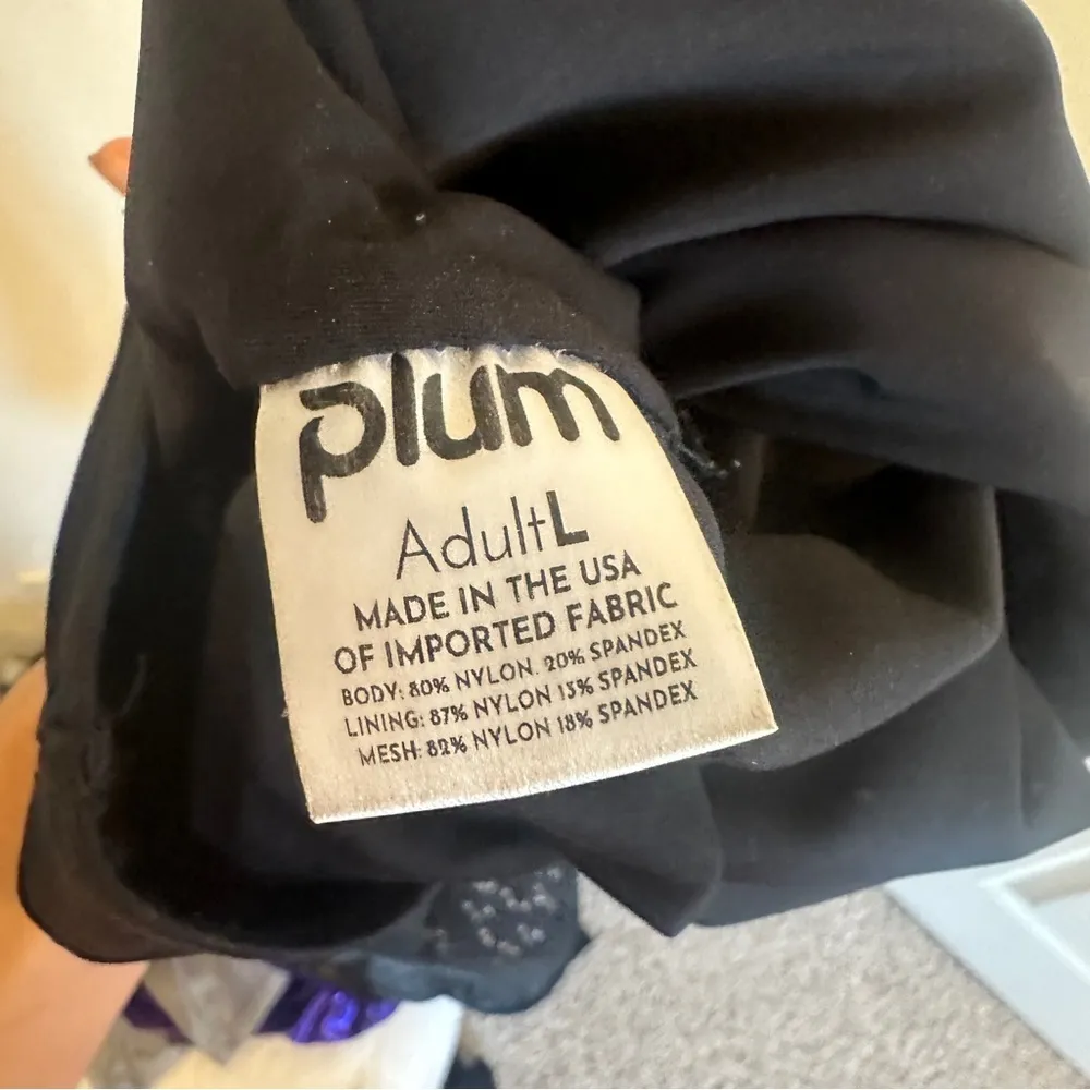 Plum Competition Gymnastics Leotard Black Size L - Image 8