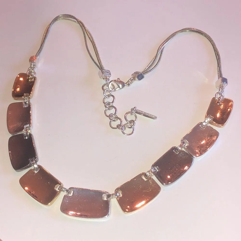 Nine West Multi Tone Silver Tone Boho Statement Necklace - Image 6