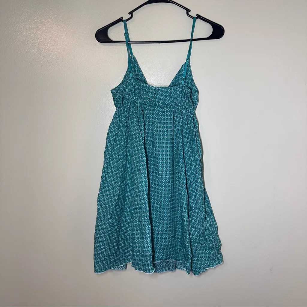 Lei Turquoise Patterned Mini Dress Blue Size XL - Image 2
