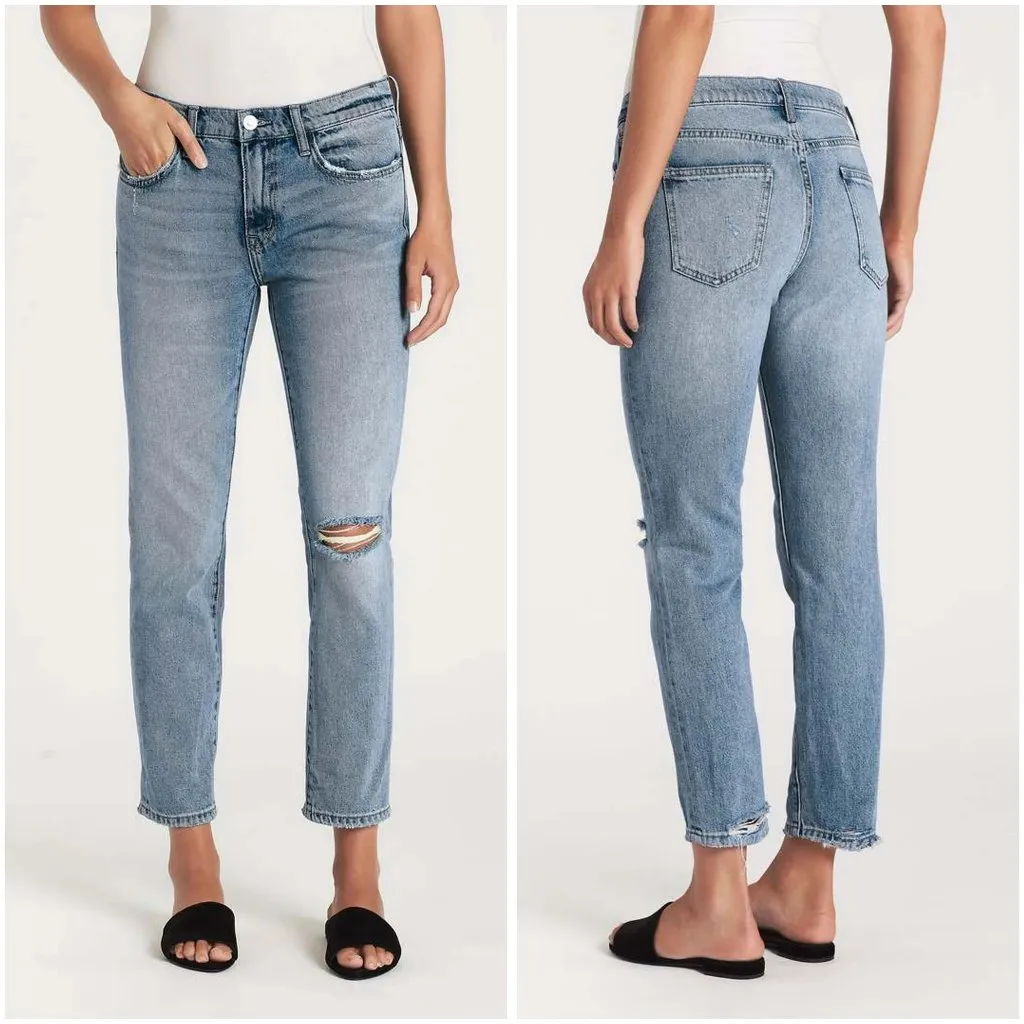 Current Elliott Women's The Fling Jeans in 2 Year Destroy Light Wash Size 27 - Image 2