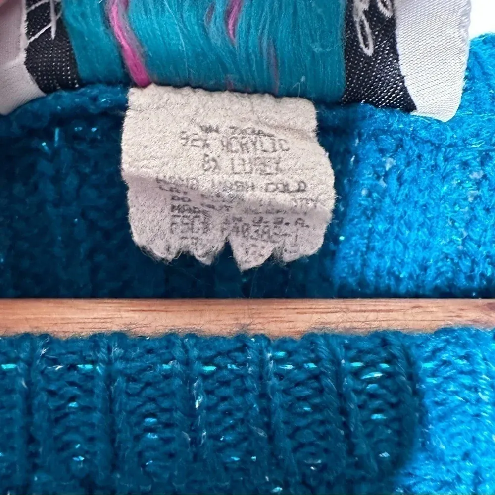 Diane Von Furstenberg The Color Authority Vintage Teal Metallic Pullover - Image 7