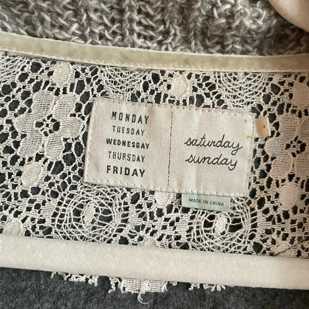 Saturday Sunday gray long line open cardigan - Image 5