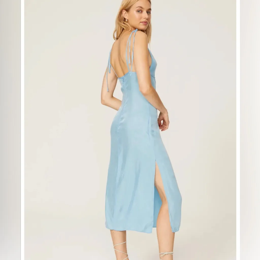 Corset Cami Sleep Dress Blue Size 6 - Image 3