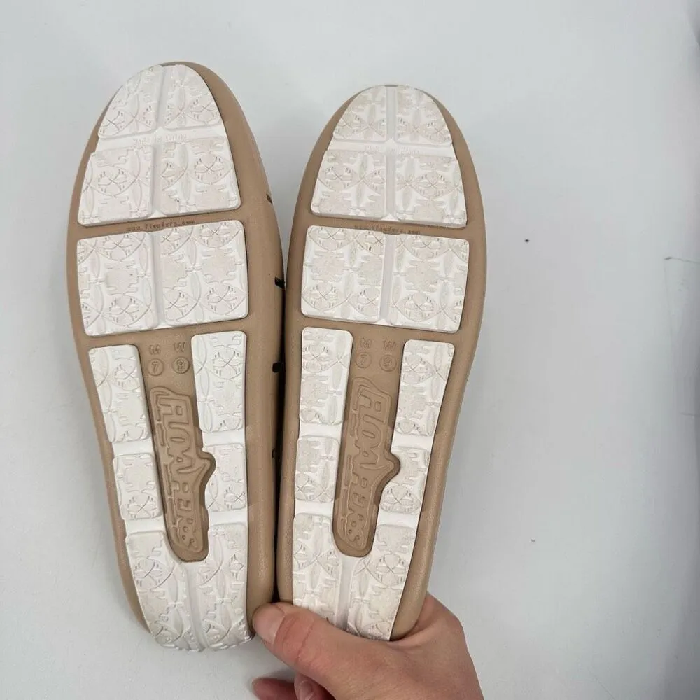 NWOT Floafer Sunset Ladies Rubber‎ Slides Warm Sand/Coconut Sunset 1.0 Size 9 Tan - Image 7