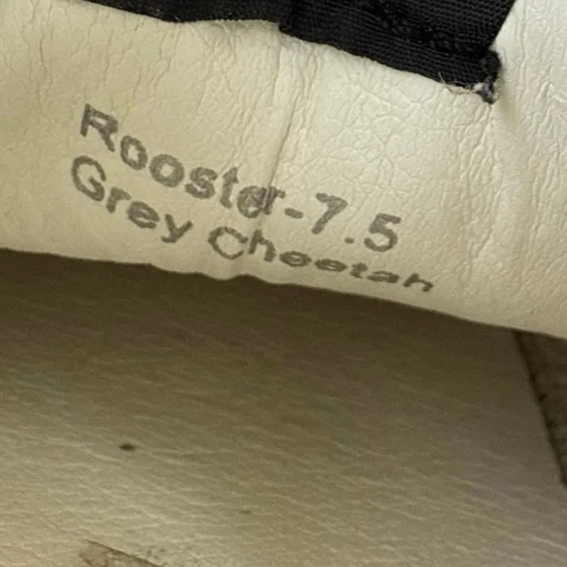 Vintage Havana Rooster Animal Cheetah Print Low Top Lace Up Sneakers Shoes 7.5 - Image 8