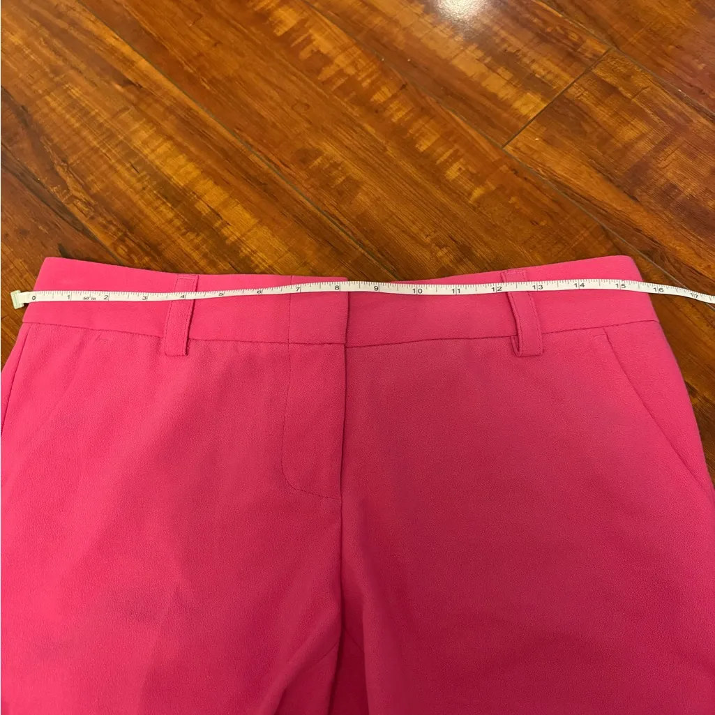 Alice + Olivia pink Pompey pleated front high waisted wide leg trousers pants 6 - Image 11