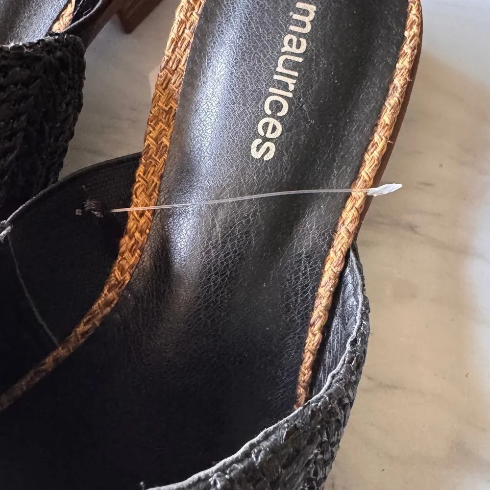 Maurices Women’s Tessa Black Low Heel Open Back Flat Mule  Sz 7.5 - Image 10