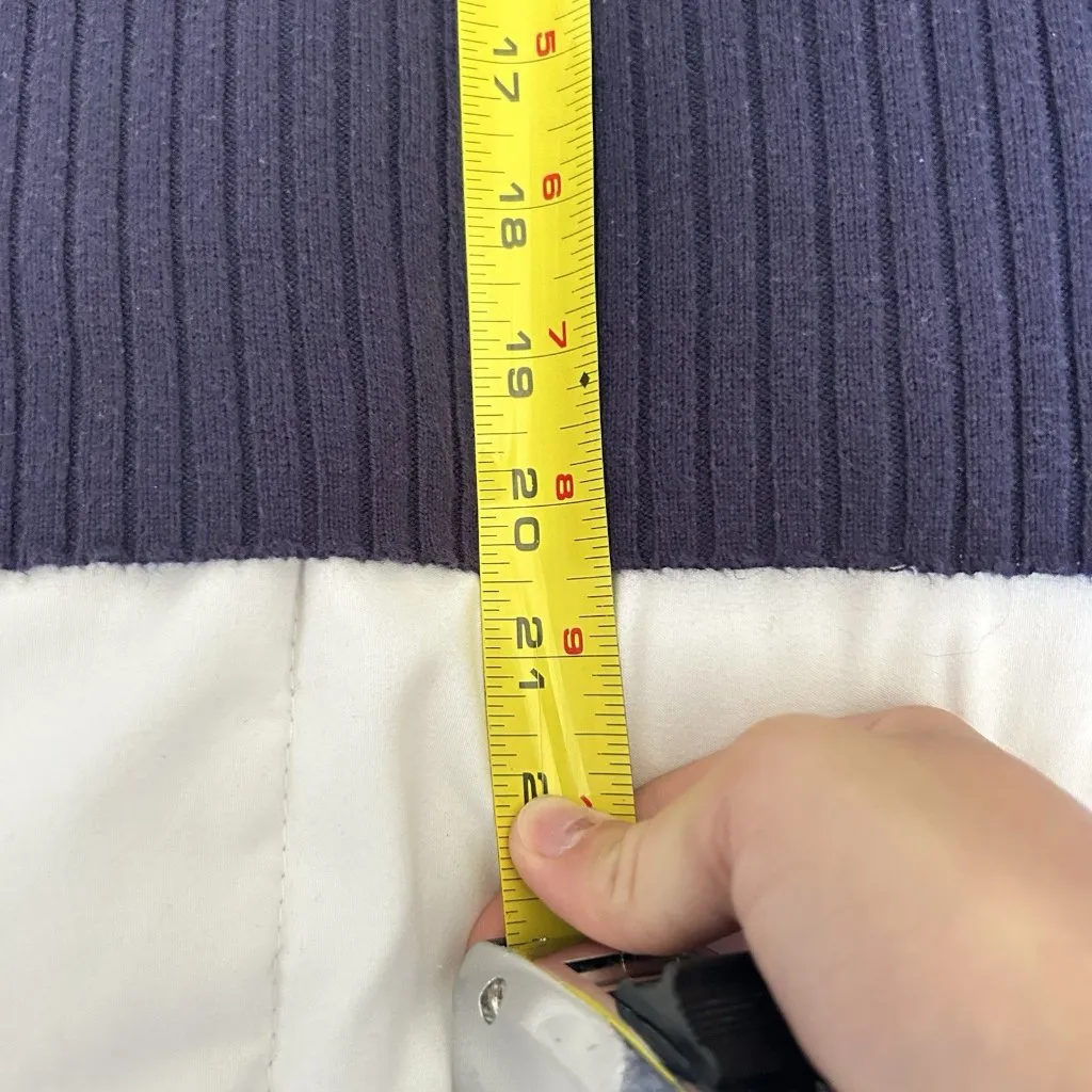 Vintage Y2K 90s Womens Large Blue Green Cable Ribbed Round Neck T Shirt Sweater - Image 4