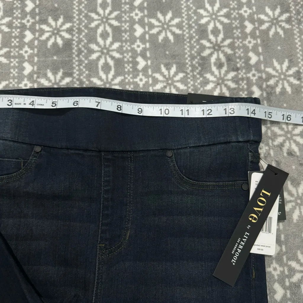 NWT Stitch Fix Liverpool Sienna The Ankle Skinny Pull On Dynasty Dark‎ Wash 4/27 - Image 10