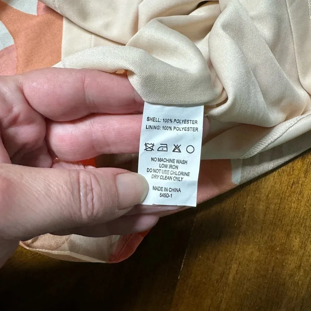 Judith March Fit n Flare Dress Back Tie Floral Babydoll Mod 70s 60s Size Small - Image 9