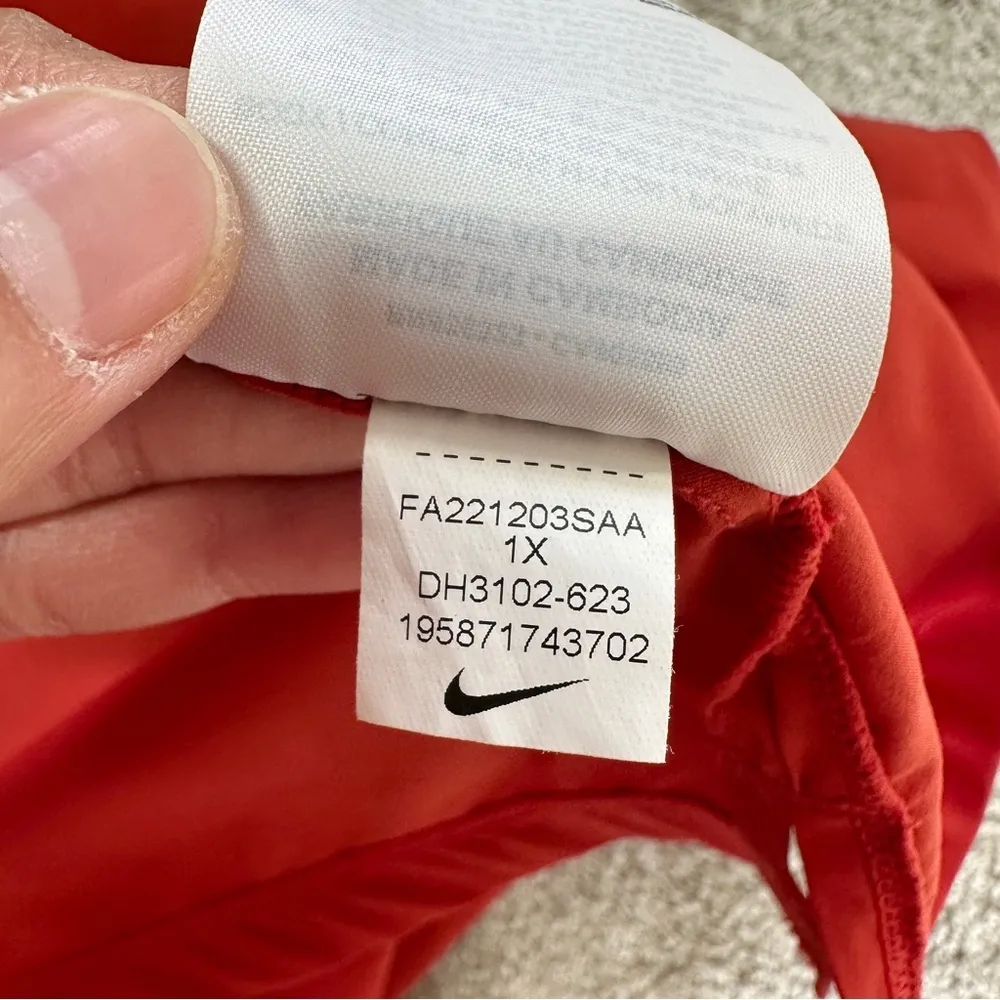 Nike Womens Bliss Luxe Training Dress Sleeveless Built in Short Tennis Orange 1X - Image 14