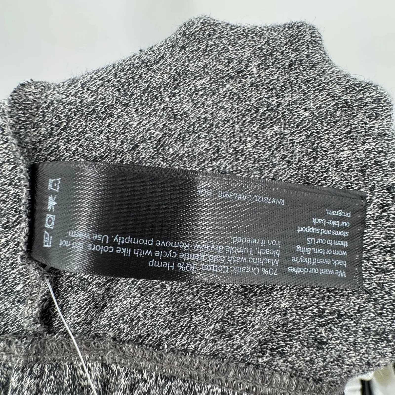 Eileen Fisher pants large pull on elastic waistband cropped cotton hemp lounge - Image 8