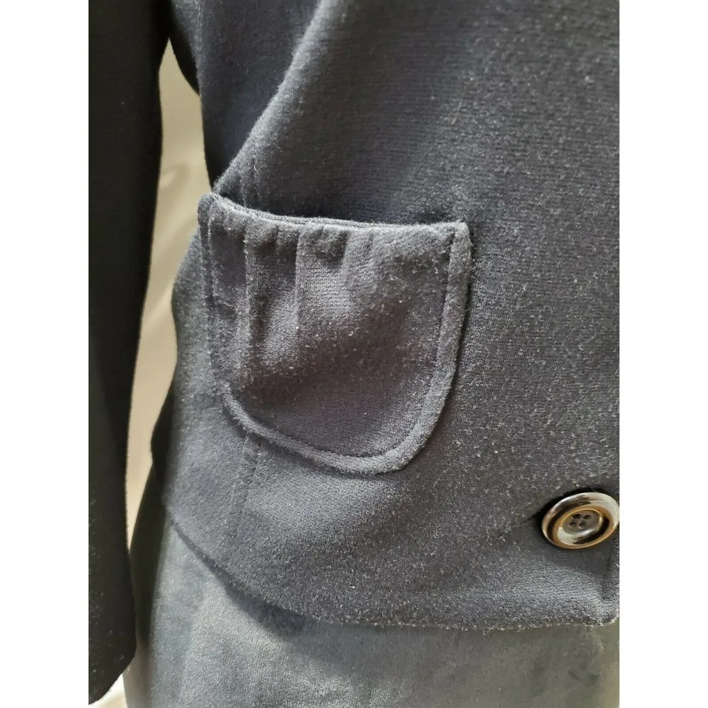 Spiegel  Women's Black Polyester Long Sleeve Buttons Front Casual Jackets Size 8 - Image 4