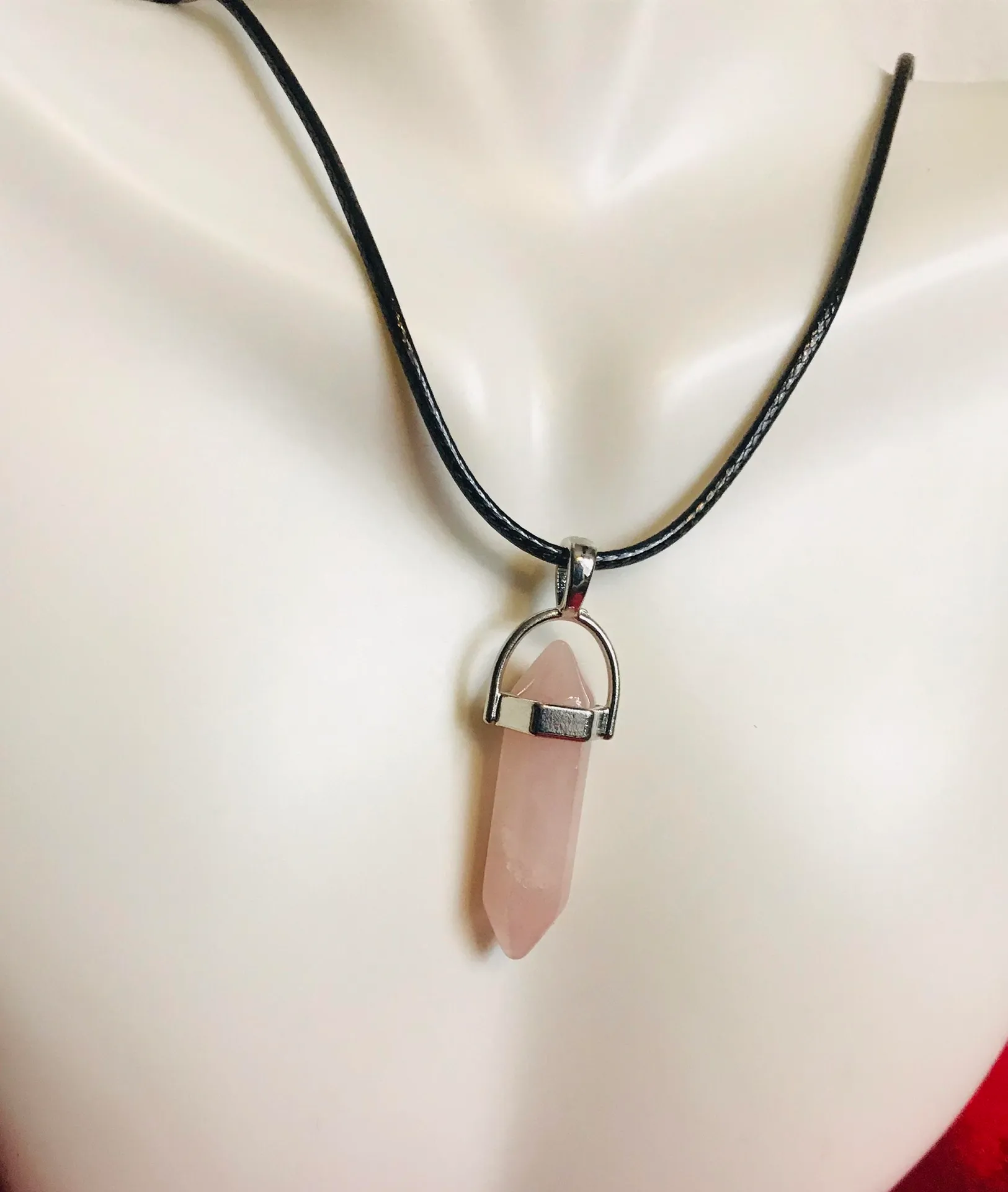 Handmade Rose Quartz Gemstone Necklace - Image 2