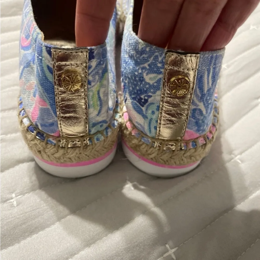 Lilly Pulitzer Marlo Espadrille in Saltwater Blue Print . Size 6.5 NWOT - Image 5