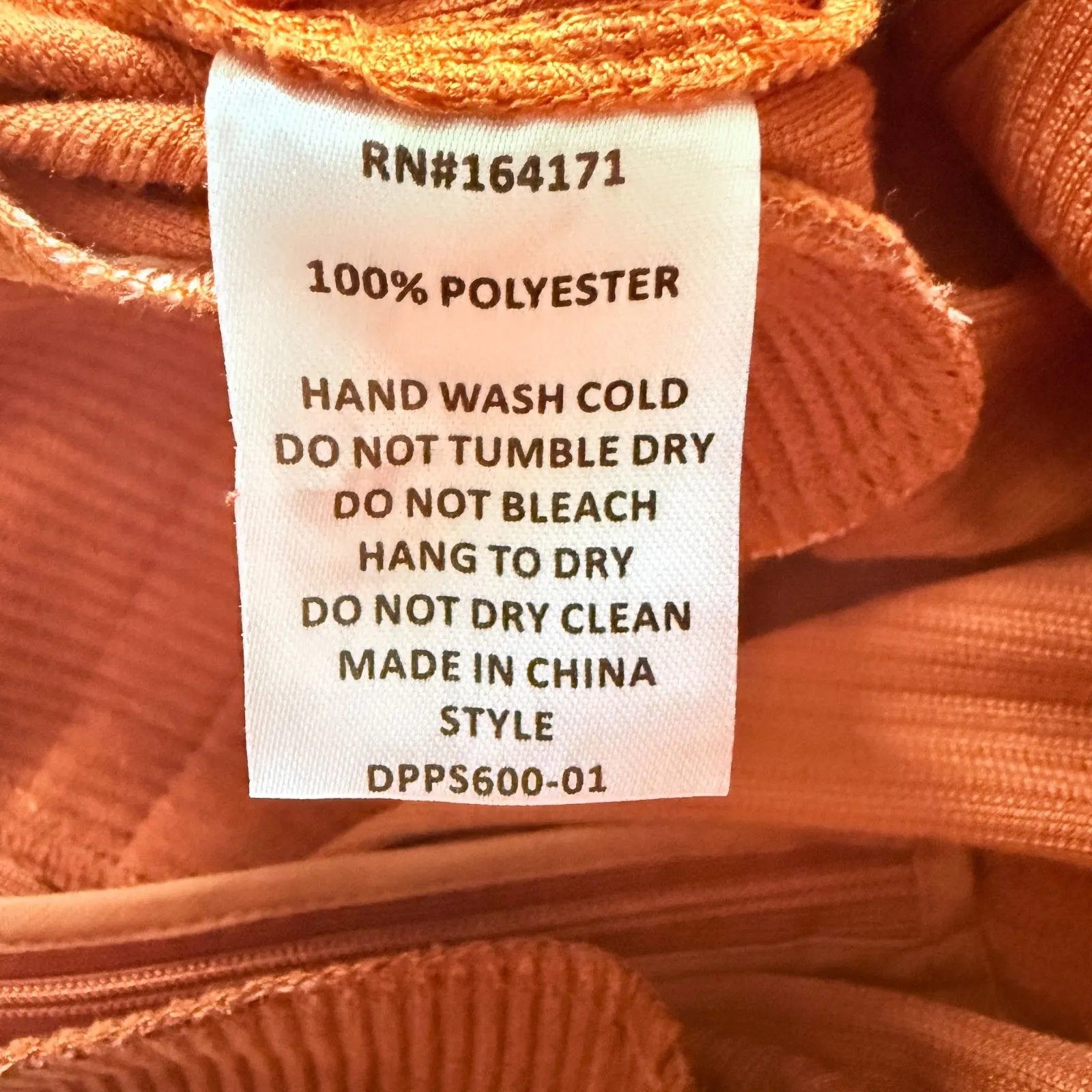 NWOT Du Paradis Corduroy Belted Rust Short Sleeve Tapered Leg Jumpsuit Sz M Orange Size M - Image 8