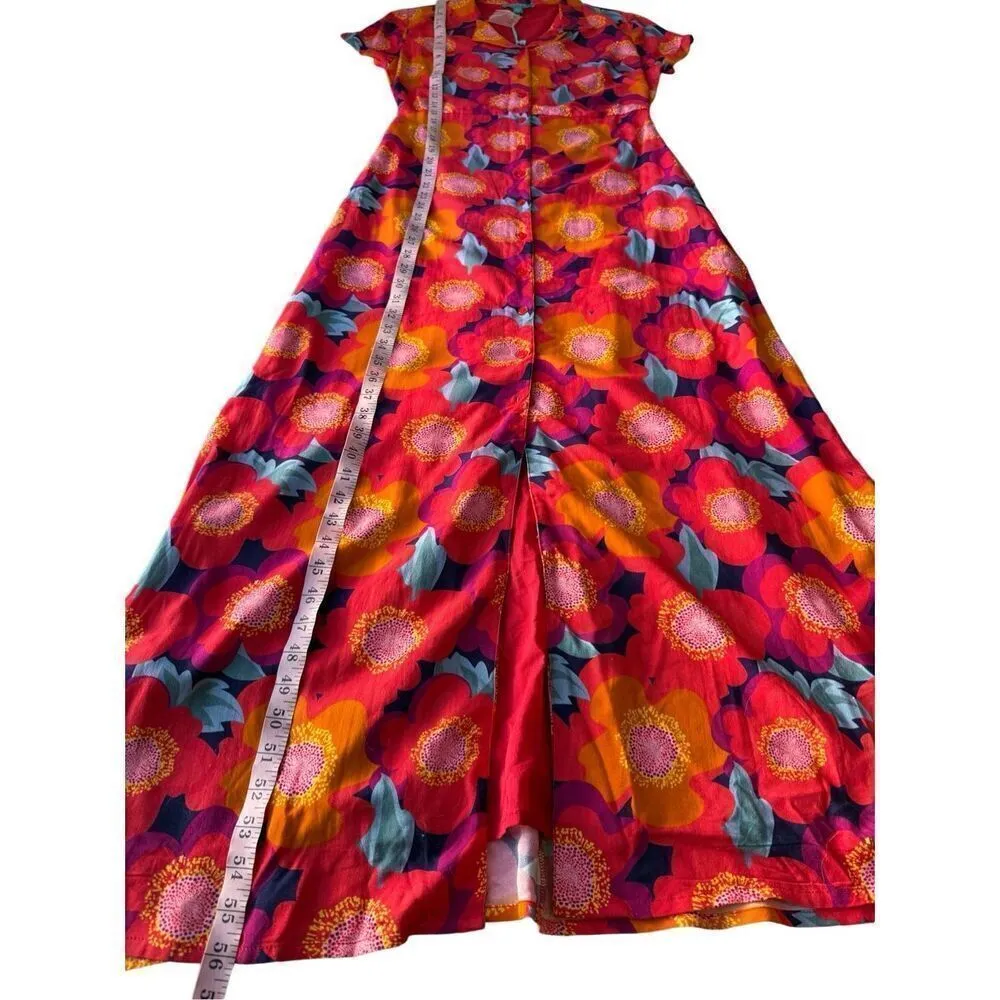 FEVER London Heritage Karina Maxi Dress Size US 4 Red - Image 10