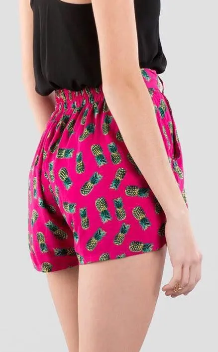 Francesca's Kaiaka Pineapple Printed Shorts  - Image 3