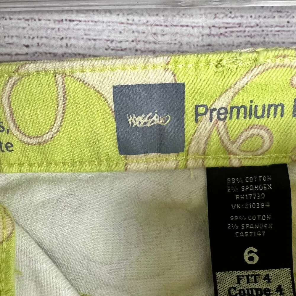 Mossimo Women's Skinny Jeans Yellow Print Fit 4 Sz 6 - Image 12