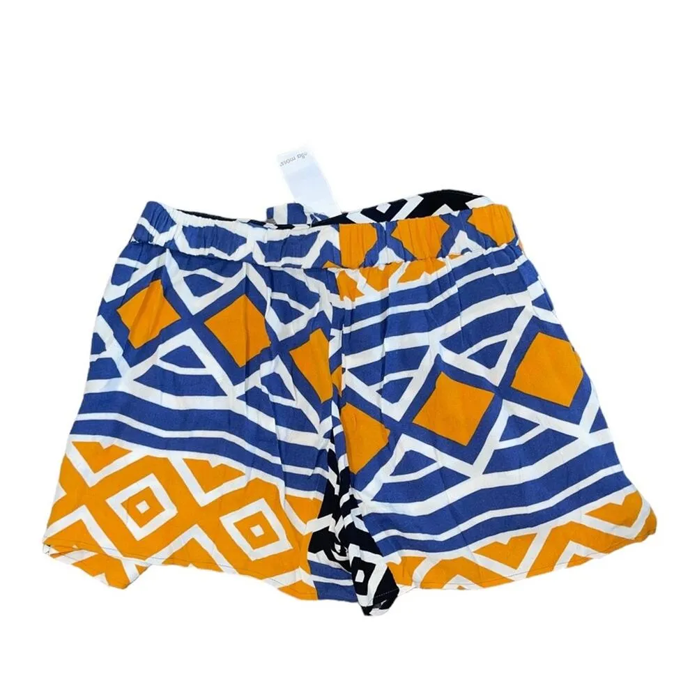 NWT! Ella Moss Sarong Printed Luanda Front Tie Shorts Skort - Size Large - Image 10