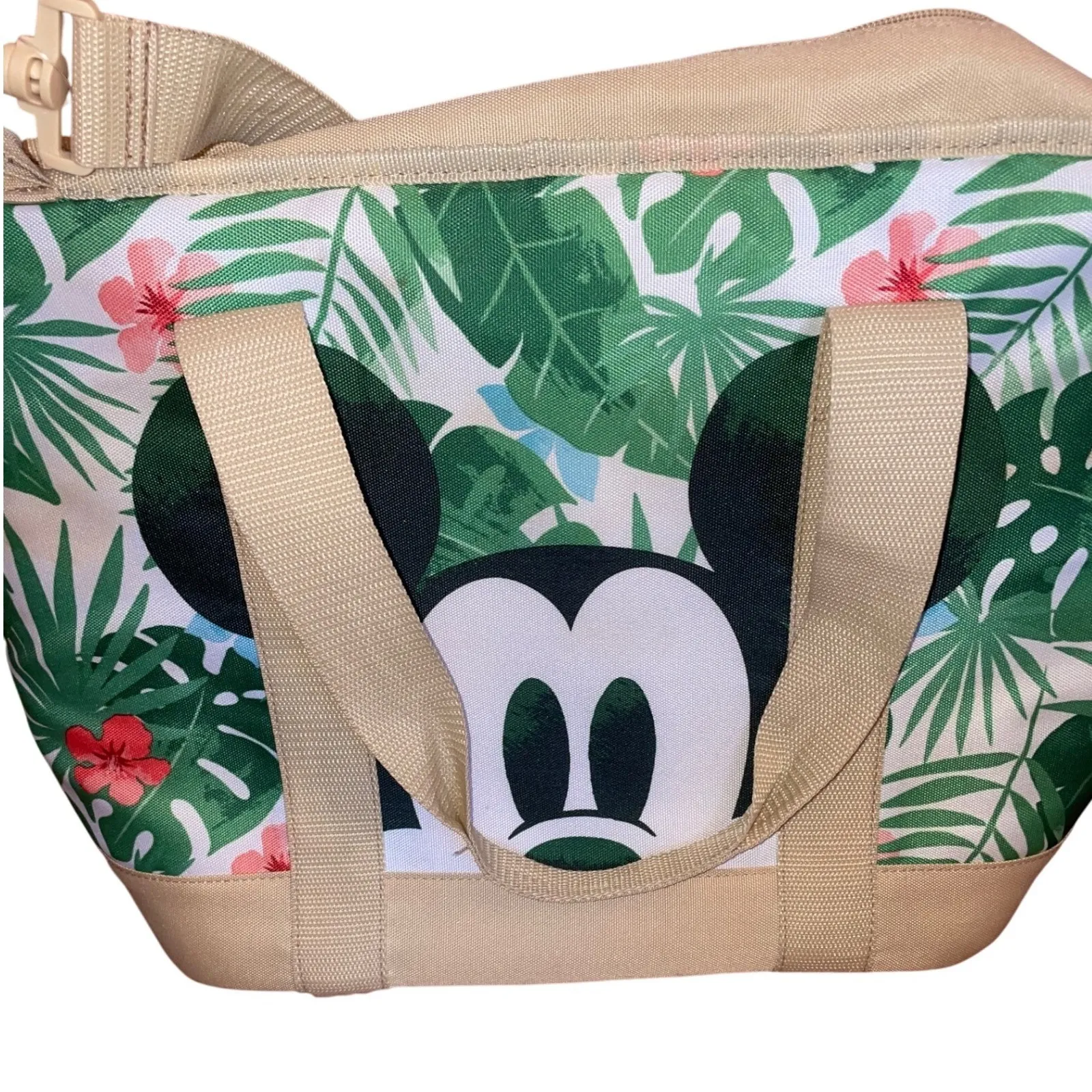 NWT DISNEY Mickey and Minnie Tropical Print Cooler Tote Bag - Image 2