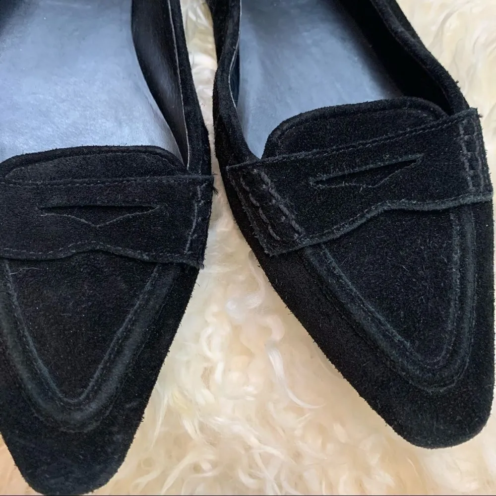 Talbots Black Suede Pointed Toe Loafer - Image 2