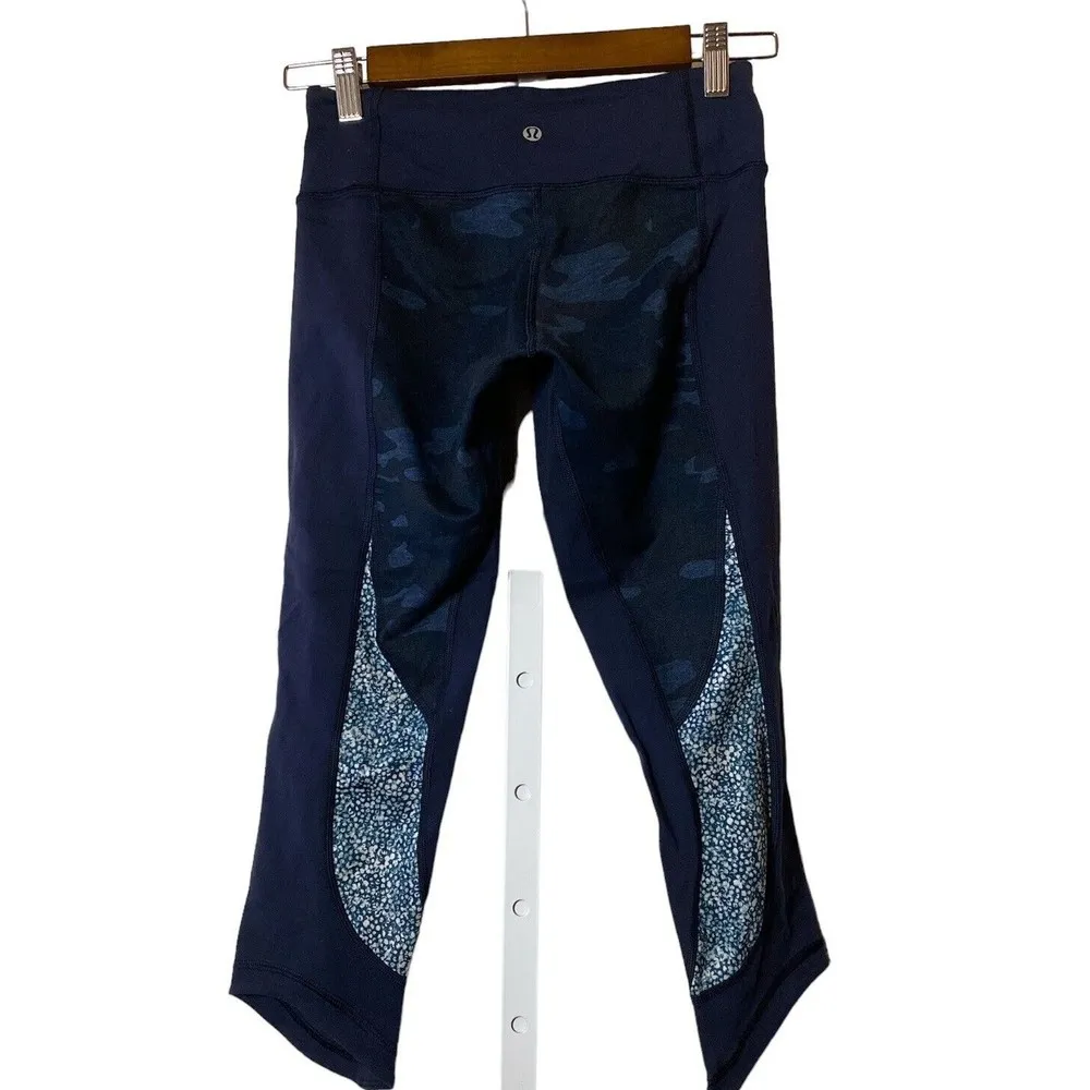 Lululemon size 4 Wunder Under Crop Camo / Pebble Print‎ $72 - Image 2