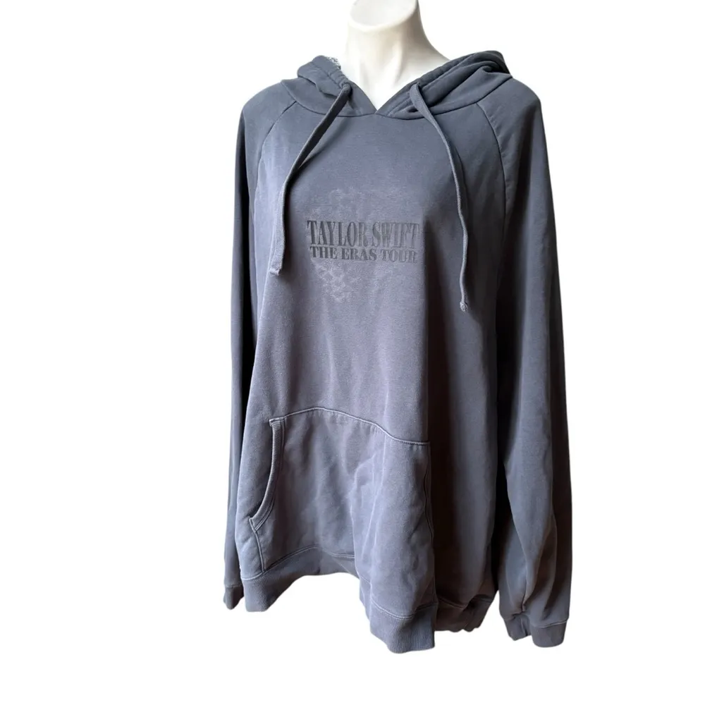 Taylor Swift The Eras Tour Washed Blue Oversized Hoodie, Sz 2XL - Image 3