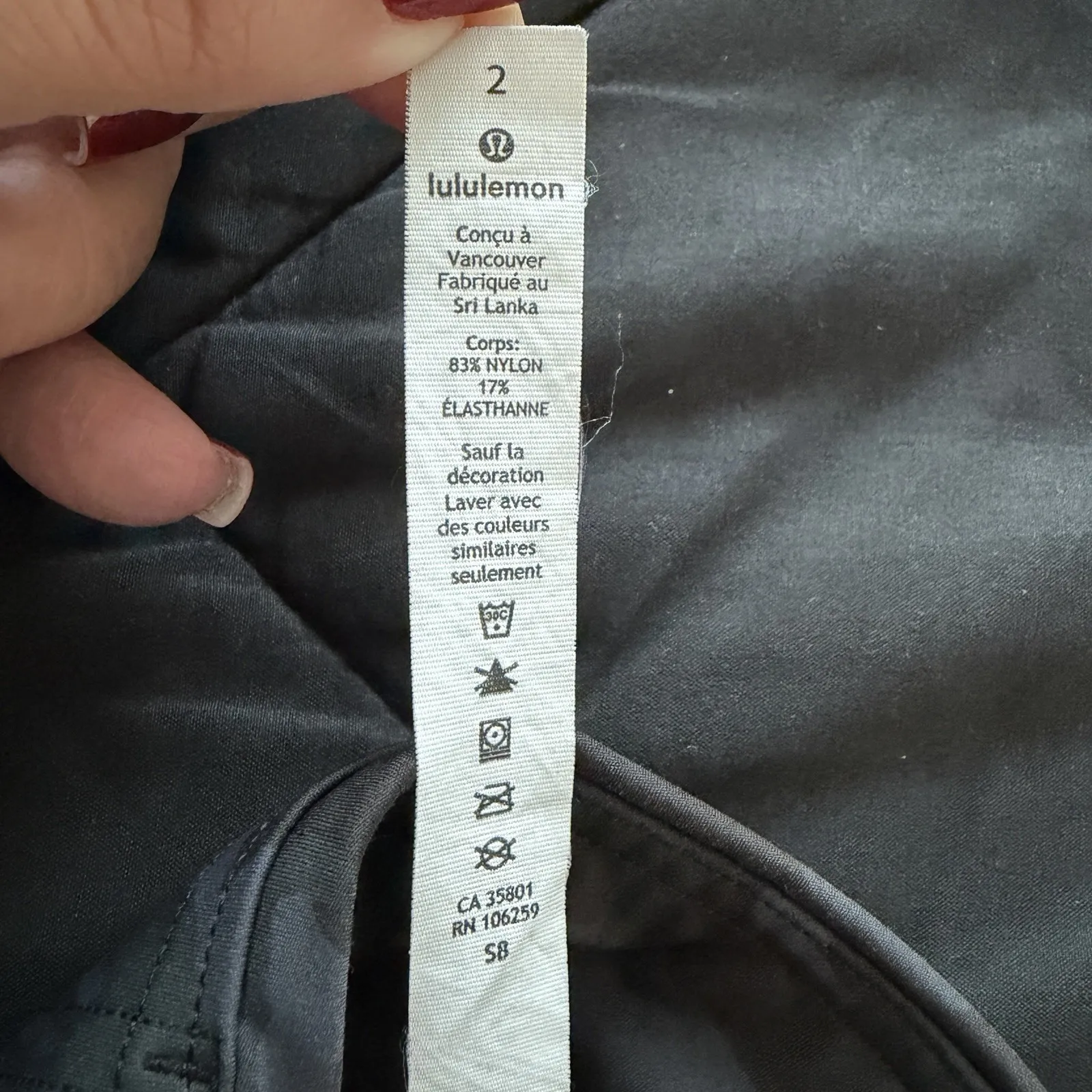 Lululemon Womens Fast and Free Tight II Heritage 365 Deep Coal Camo SZ 2 LW5BXRS - Image 10