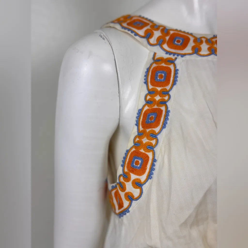Tory Burch Ivory Garment with Tangerine Detailing Size S/P - Image 6