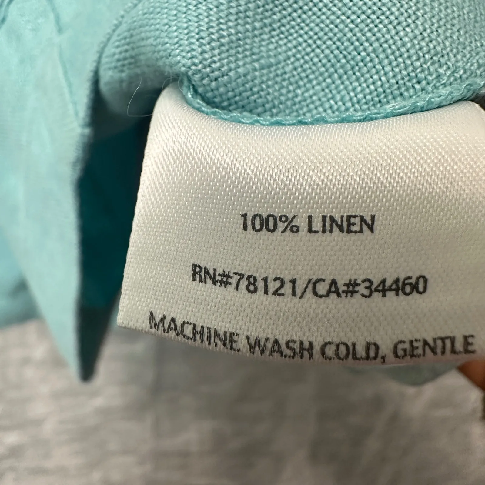 Eileen Fisher Womens Linen 3‎ Button Jacket XL Aqua Blue Lightweight Boxy Blazer - Image 5