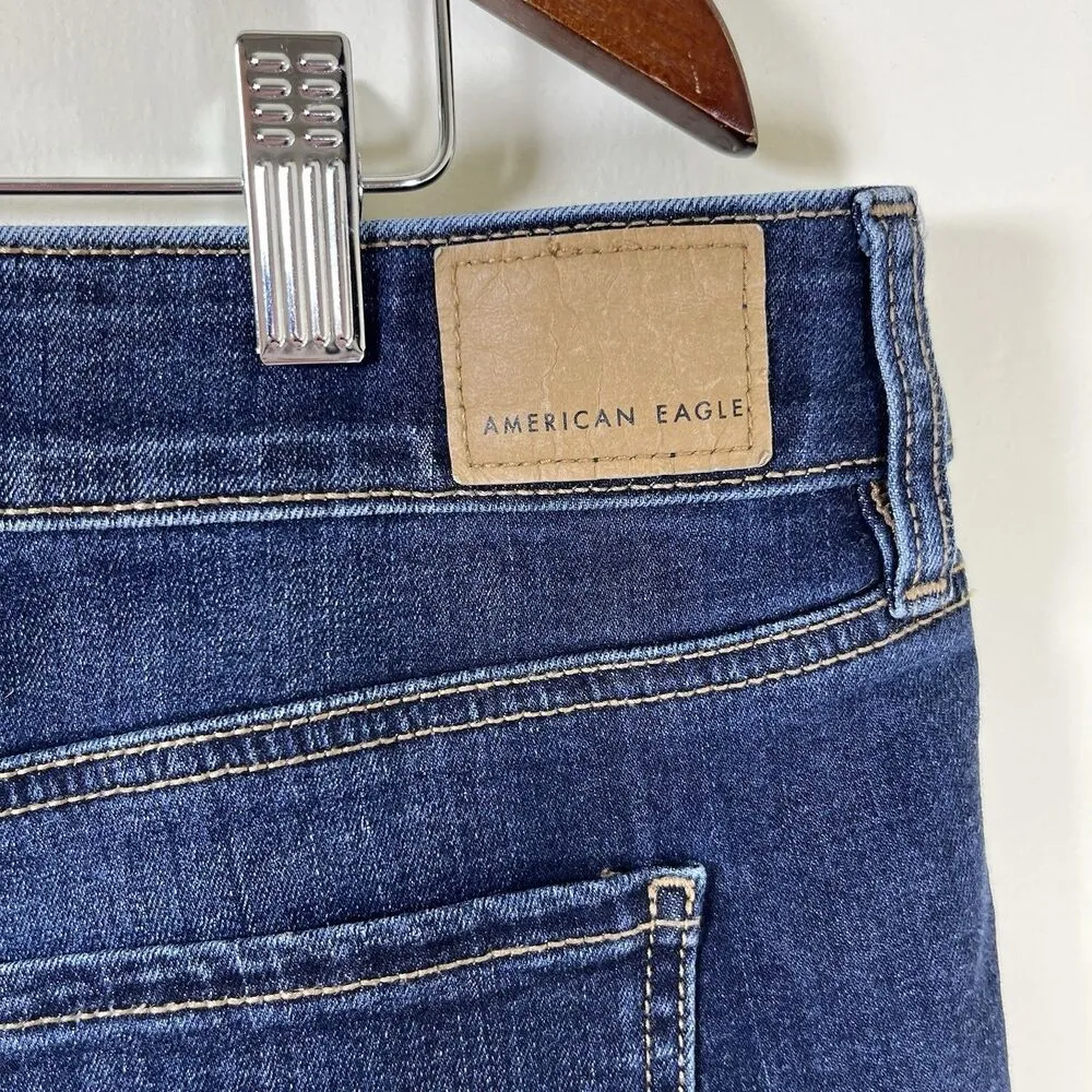 American Eagle Shorts Womens 16 Blue Super Stretch Shortie Cut Off Hot Pants - Image 6