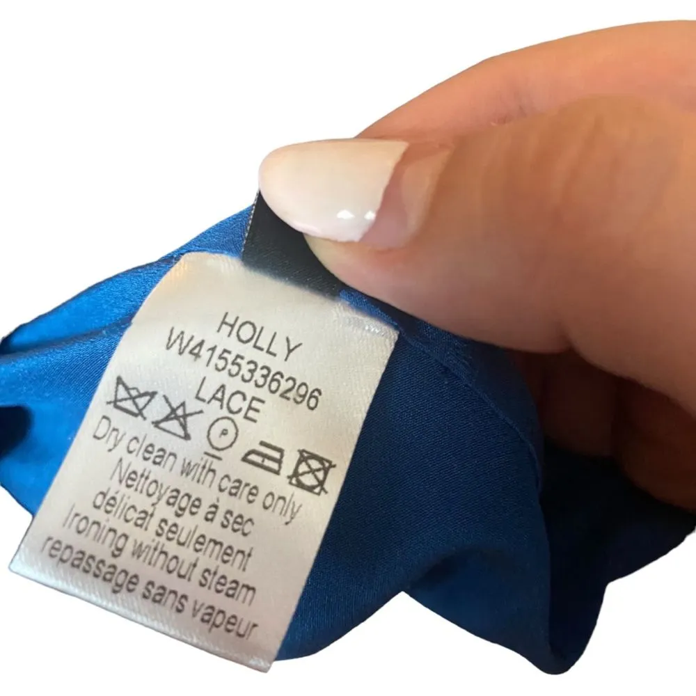 Joseph Women’s 38 Holly Elbow Sleeve‎ All Over Lace Fit And Flare Dress Blue - Image 3