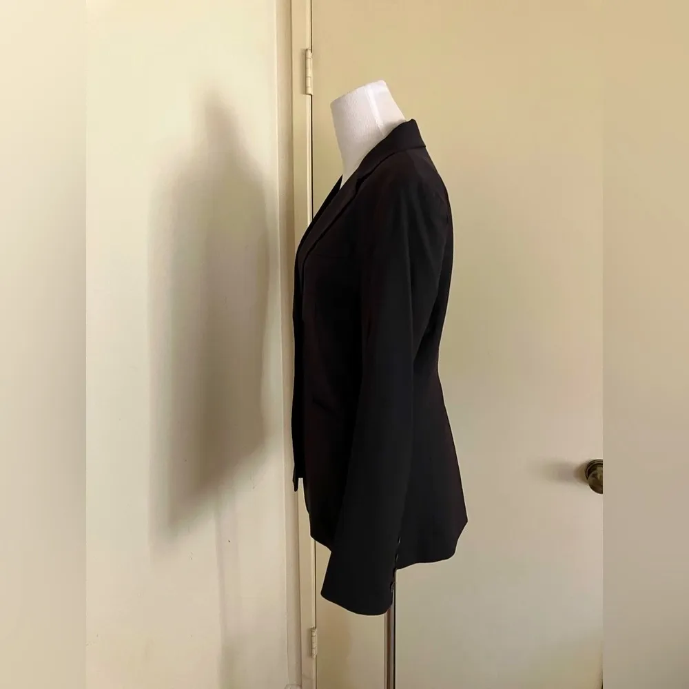 Theory Tailored Wool Blend Two Button Welt Pockets Blazer Classic Office Neutral - Image 12