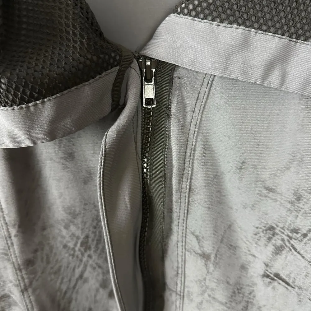 Vintage Y2K Deca Paris Fishnet Full Zip Jacket a WhimsyGoth Punk 12 Large Artsy Gray - Image 8