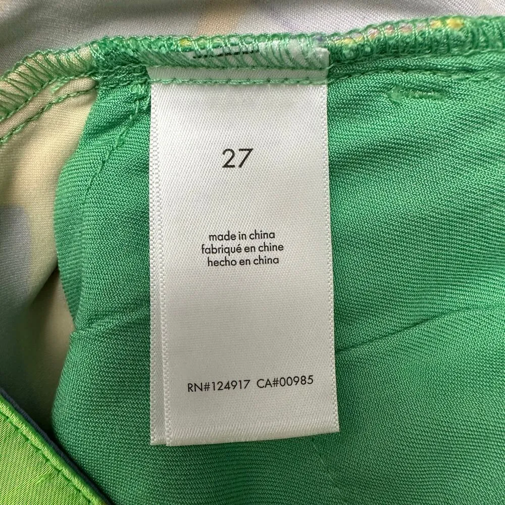 WEWOREWHAT 27 Retro Yellow Green Orange Purple Ankle Flare Pants Eclectic Fun - Image 6