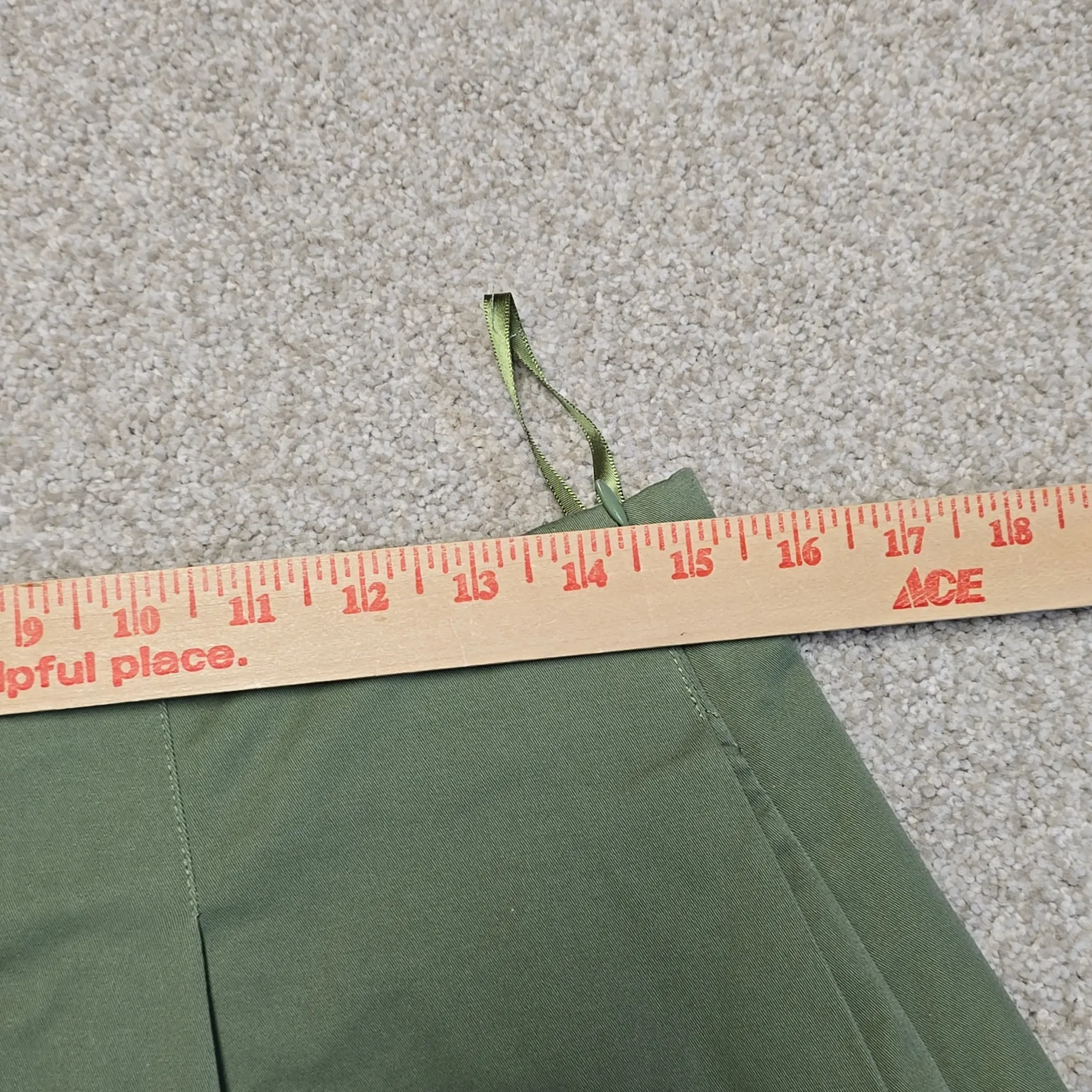 Staud London A Line Chino Knee Length Skirt Side Zipper Pockets‎ sz 10 - Image 7