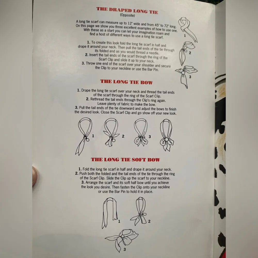 Vintage Infinity Bob Sadler 20 Great Looks Using a Scarf Clip picture book - Image 11