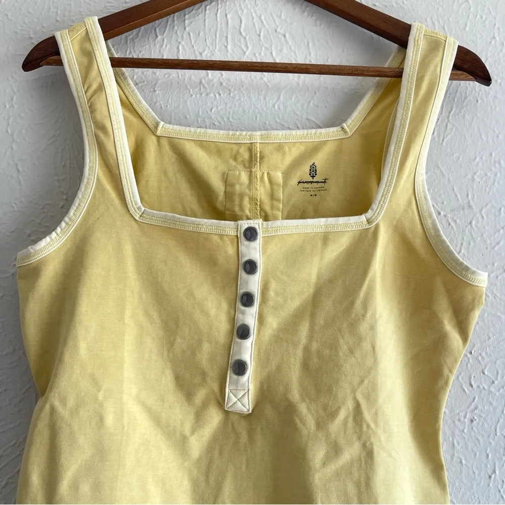Free People New Flow Henley Tank in Fresh Mango Size M NWOT - Image 5