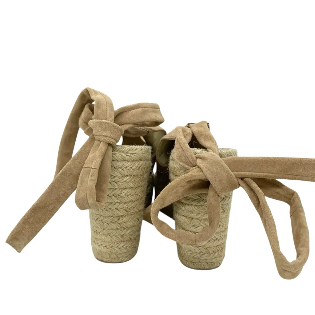 Marc Fisher Mlandira Suede Platform Espadrille Wedge Lace Up Sandals - Image 7