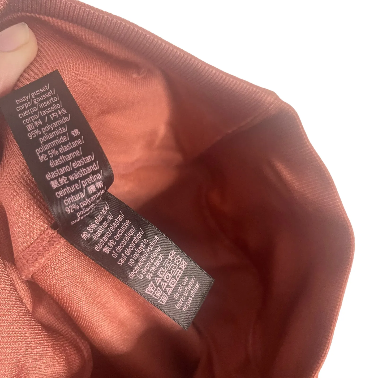 Victoria's Secret Size Medium‎ Salmon Pink Cross Waist Cheetah Print Leggings - Image 11