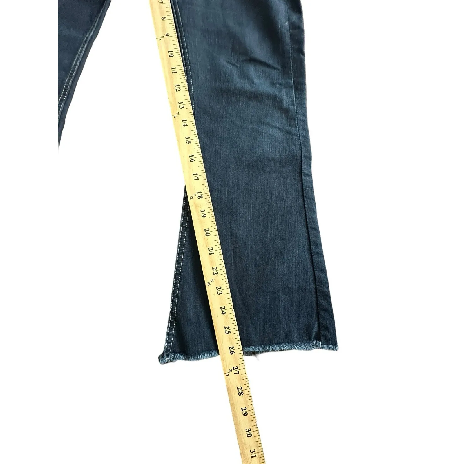 Rag & Bone Jeans Women's 24 High Rise 10 Inch Crop Flare Leg Blue Jeans‎ #G7-6 - Image 6