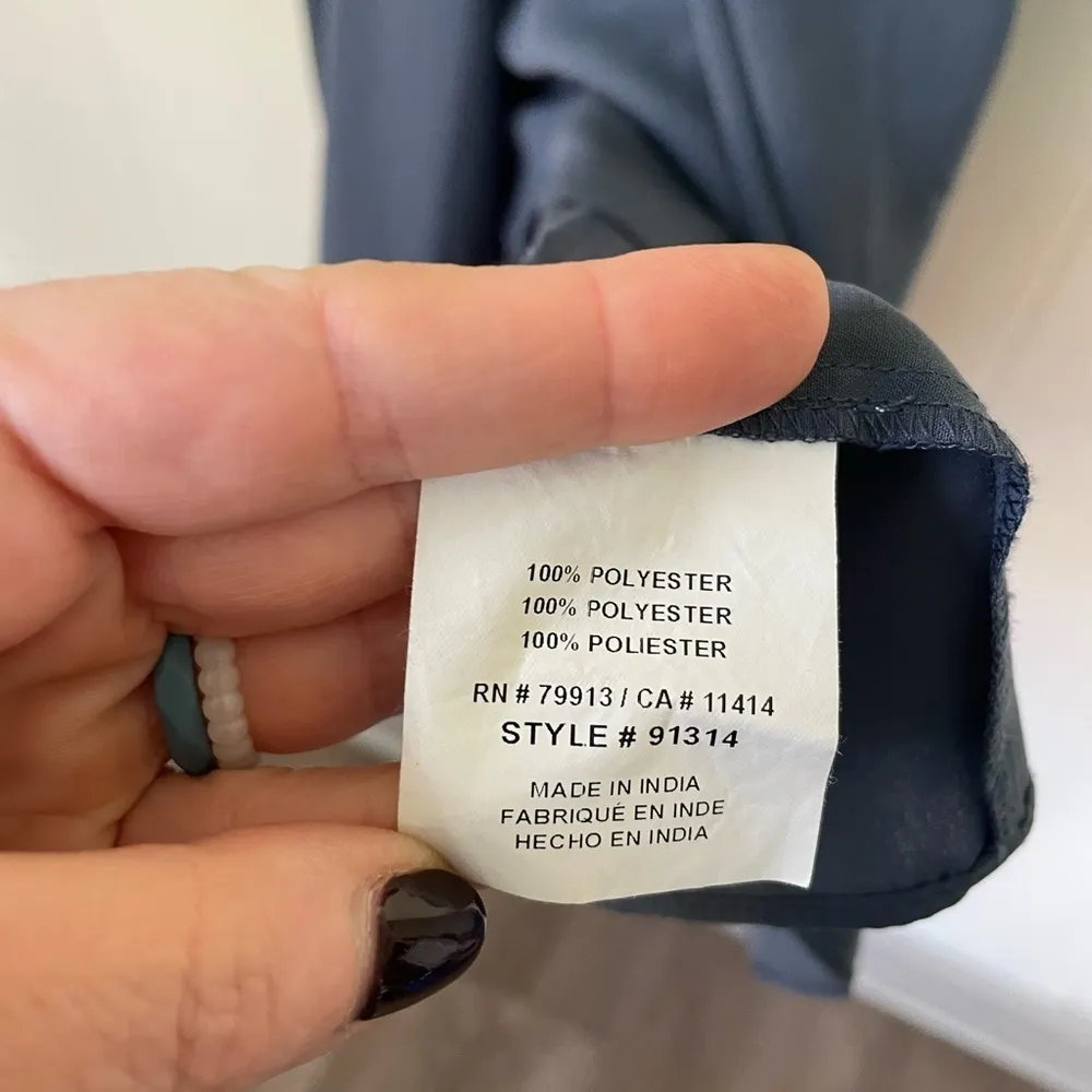 Motherhood Maternity Blue Sleeveless Faux Wrap Dress ~ Ruffle Detail ~ Size S - Image 14