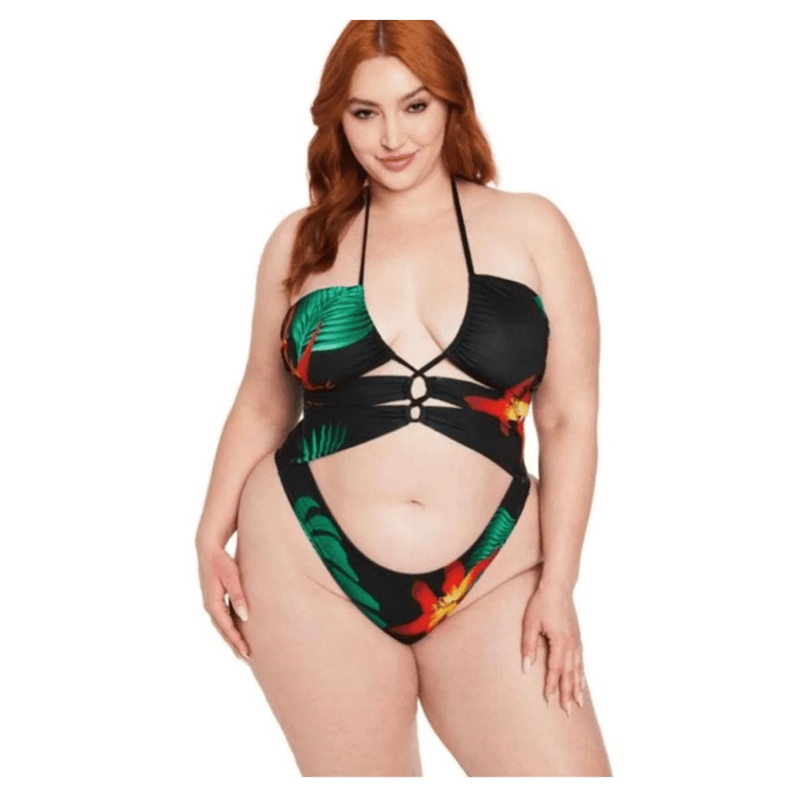 New Fredericks of Hollywood Women’s 1X/2X Cabarita Jungle Print One Piece - Image 2