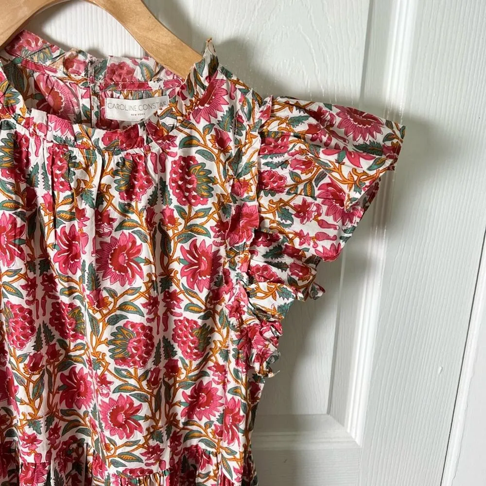 Caroline Constas Pink Mini Dress in Strawberry Print M NWT White Size M - Image 3