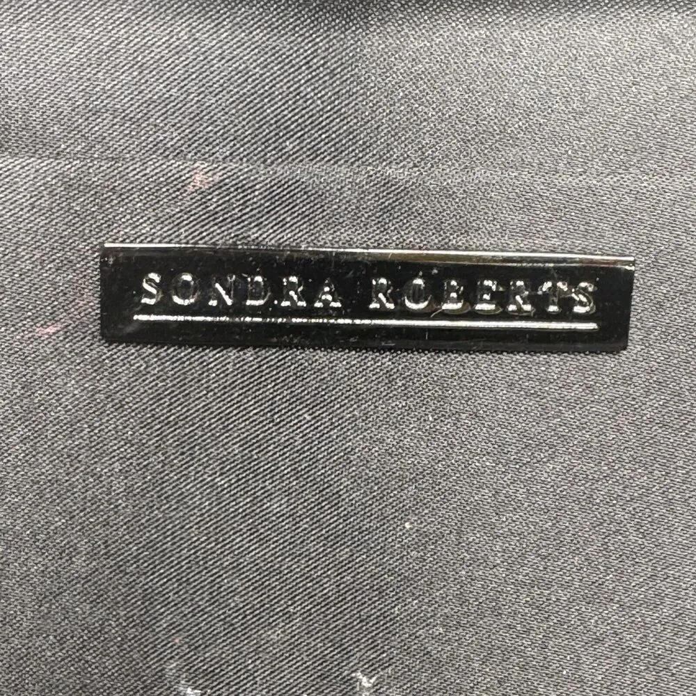 Sondra Roberts Glitter Rhinestone Top Lock Clutch Hard Side w/ Chain Handle - Image 9