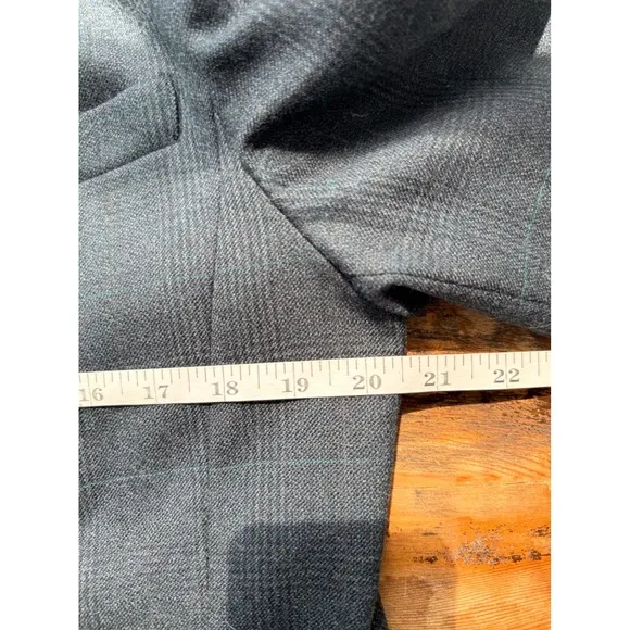 VTG Harvé Benard Blazer Skirt Suit Set Size 10‎ Wool Blend Plaid Career - Image 4