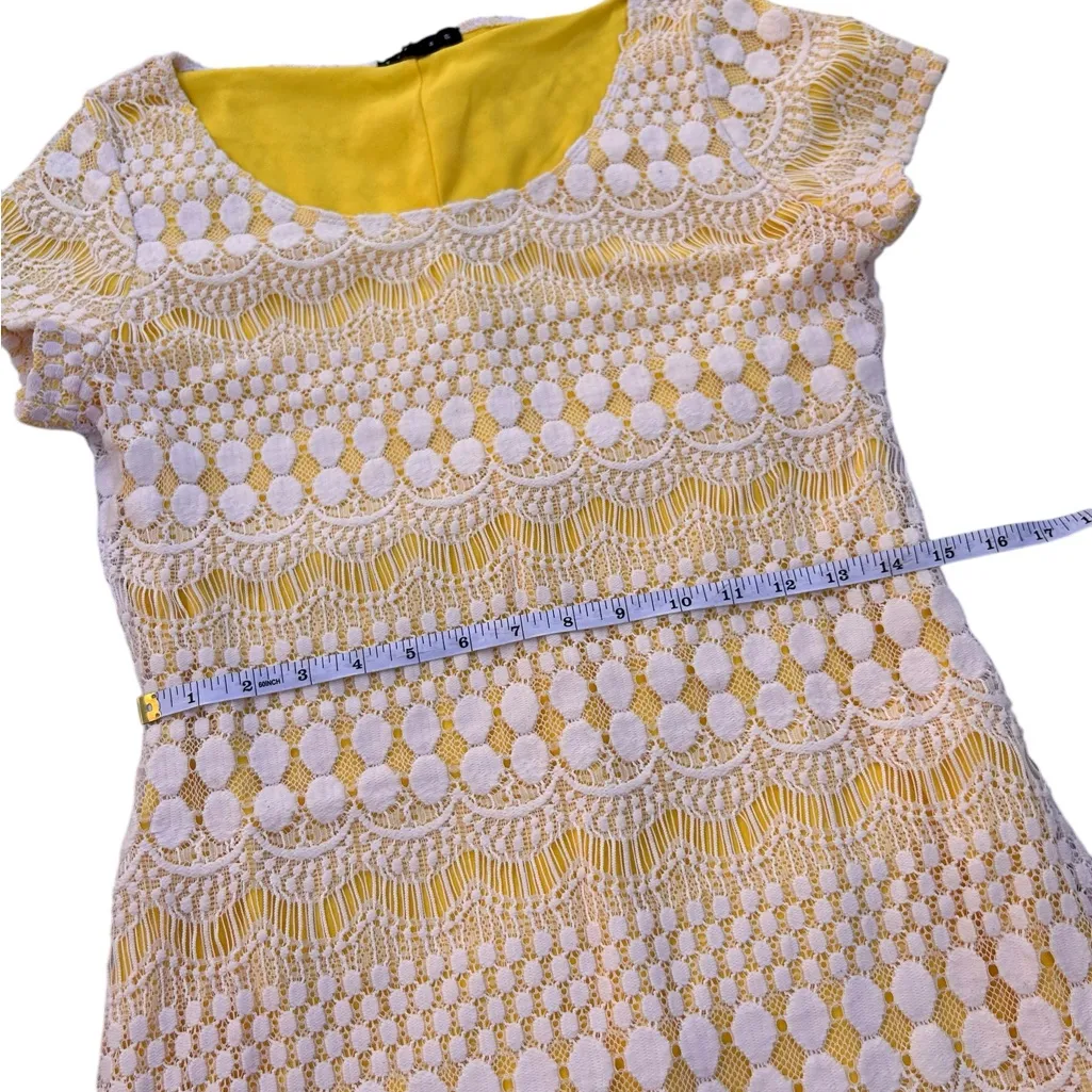Tiana B. White lace dress size‎ S Yellow - Image 7
