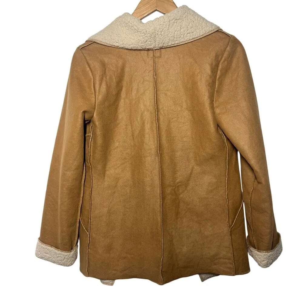 Cherish Women’s Size S Faux Shearling Sherpa Lined Faux Suede Jacket Penny Lane - Image 2