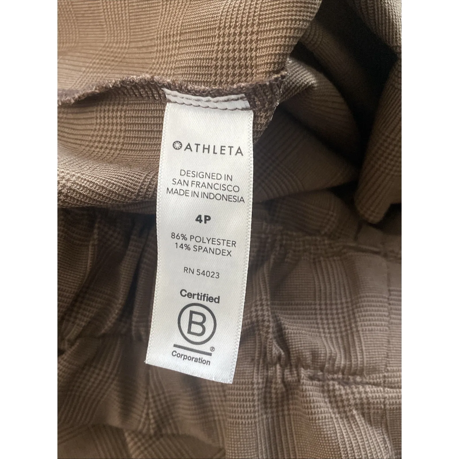 Athleta Womens 4P Brown Paperbag Tie Waist Career Comfort High Rise - Image 7